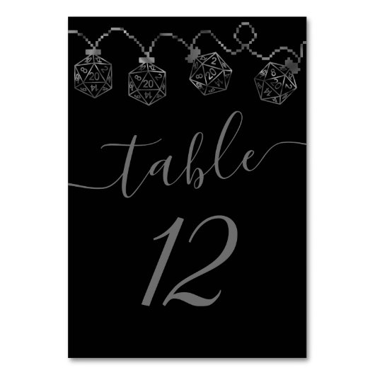 RPG-Leuchten | Fantasy Retro Tabletop PnP Gamer Di Tischnummer (Rückseite)