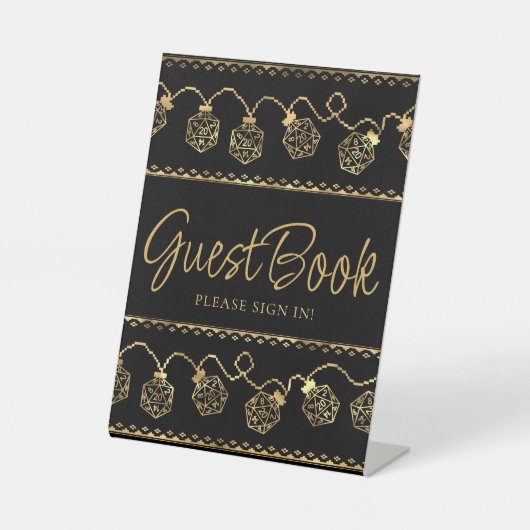 RPG-Leuchten | Gold Fantasy Tabletop Gamer Custom Sockelschild (Vorderseite)