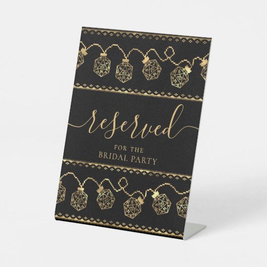 RPG-Leuchten | Gold Fantasy Tabletop Gamer vorbeha Sockelschild (Vorderseite)