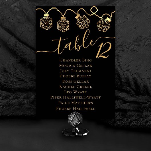 RPG-Leuchten | Gold Fantasy Tabletop Würfelname Tischnummer