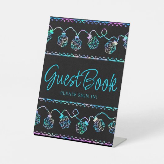 RPG-Leuchten | Holo Fantasy Tabletop Gamer Custom Sockelschild (Vorderseite)