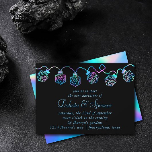 RPG-Leuchten | Holo Fantasy Tabletop PnP Gamer Dic Einladung