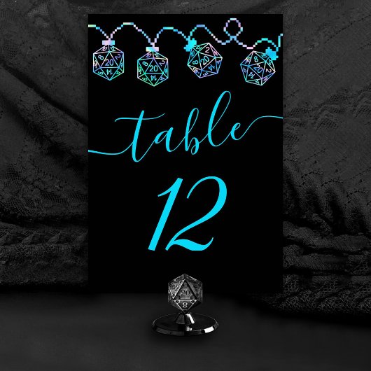 RPG-Leuchten | Holo Fantasy Tabletop PnP Gamer Dic Tischnummer