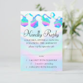 RPG-Leuchten | Holo Retro Tabletop Roleplayer Dice RSVP Karte (Stehend Vorderseite)