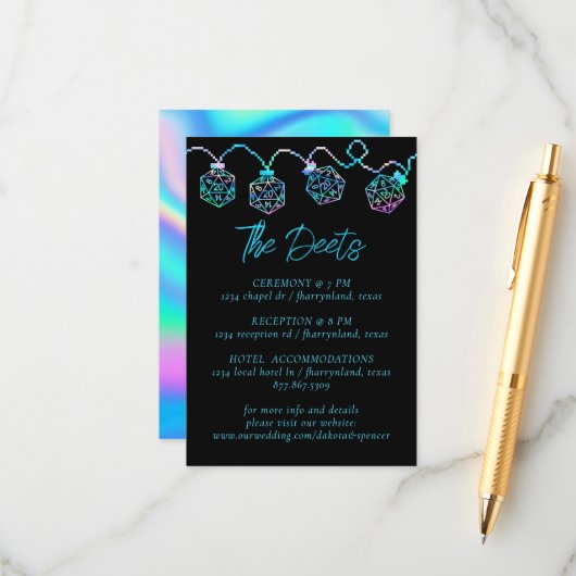 RPG-Leuchten | Holo Tabletop Roleplayer Details Begleitkarte (Vorderseite/Rückseite Beispiel)