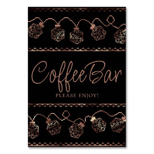 RPG-Leuchten | Kupfer Fantasy Tabletop Gamer Custo Tischnummer (Rückseite)