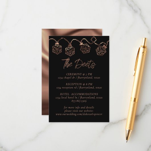 RPG-Leuchten | Kupfer Fantasy Tabletop Gamer Detai Begleitkarte (Vorderseite/Rückseite Beispiel)