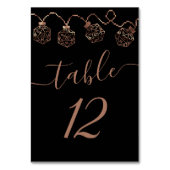 RPG-Leuchten | Kupfer Fantasy Tabletop Gamer Dice Tischnummer (Vorderseite)