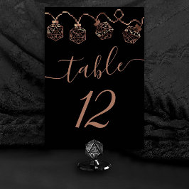 RPG-Leuchten | Kupfer Fantasy Tabletop Gamer Dice Tischnummer