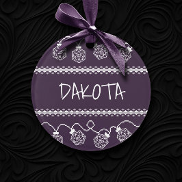 RPG-Leuchten Lila | Fantasy Tabletop Gamer Dice Ornament