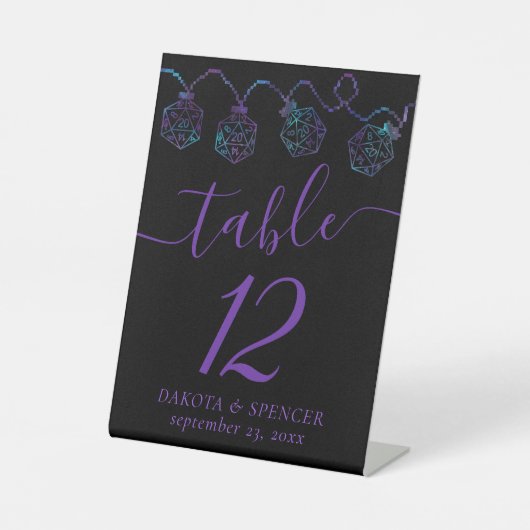 RPG-Leuchten | Nebula Fantasy Tabletop Gamer Dice Sockelschild (Vorderseite)