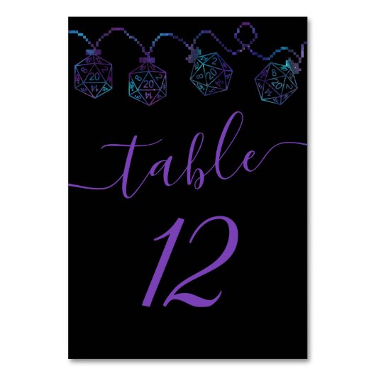 RPG-Leuchten | Nebula Fantasy Tabletop Gamer Dice Tischnummer (Vorderseite)