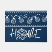 RPG Lights Blau | Fantasy Tabletop Gamer Dice Fußmatte (Vorderseite)