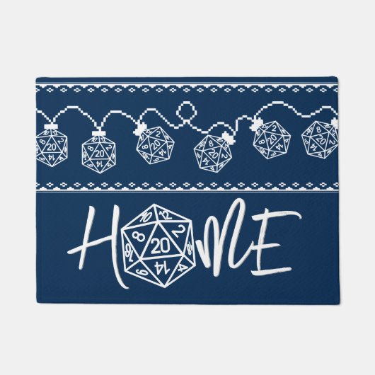 RPG Lights Blau | Fantasy Tabletop Gamer Dice Fußmatte (Vorderseite)