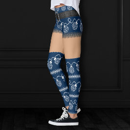 RPG Lights Blau | Fantasy Tabletop Gamer Dice Leggings