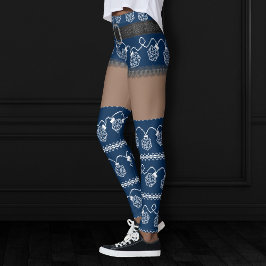 RPG Lights Blau | Fantasy Tabletop Gamer Dice Leggings