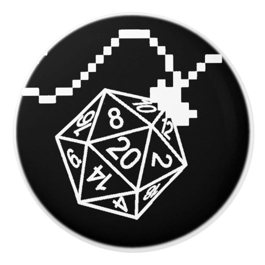 RPG Lights Classic | Fantasy Tabletop Gamer Dice Keramikknauf (Vorderseite)