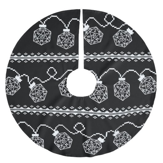 RPG Lights Classic | Fantasy Tabletop Gamer Dice Polyester Weihnachtsbaumdecke (Vorderseite)