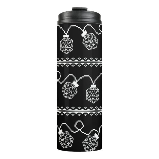 RPG Lights Classic | Fantasy Tabletop Gamer Dice Thermosbecher (Vorderseite)
