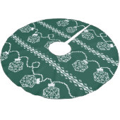 RPG Lights Grün | Fantasy Tabletop Gamer Dice Polyester Weihnachtsbaumdecke (Schrägansicht)