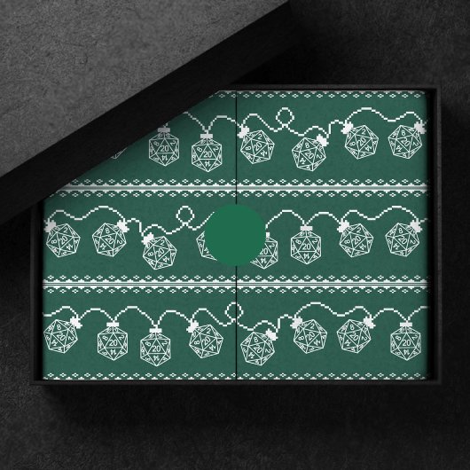 RPG Lights Grün | Fantasy Tabletop Gamer Dice Seidenpapier