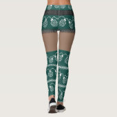 RPG Lights Grün | Retro Ugly Sweater Dark Skin Leggings (Rückseite)