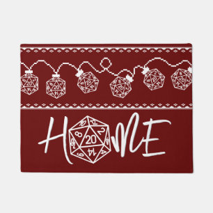 RPG Lights Red   Fantasy Tabletop Retro Gamer Dice Fußmatte