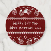 RPG Lights Red | Fantasy Tabletop Retro Gamer Dice Geschenkanhänger (Rückseite)