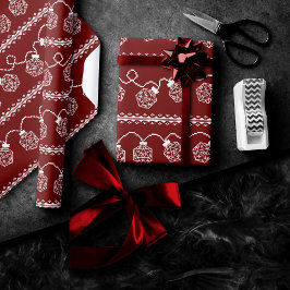 RPG Lights Red | Fantasy Tabletop Retro Gamer Dice Geschenkpapier