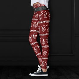 RPG Lights Red | Fantasy Tabletop Retro Gamer Dice Leggings