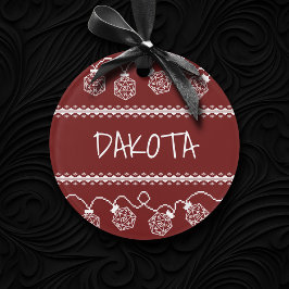 RPG Lights Red | Fantasy Tabletop Retro Gamer Dice Ornament