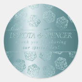 RPG Luxe | Aqua Fantasy Tabletop Gamer Custom Runder Aufkleber (Vorderseite)