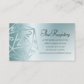 RPG Luxe | Aqua Fantasy Tabletop Gamer Registry Begleitkarte (Vorderseite)