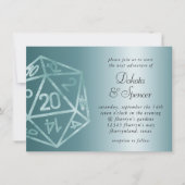 RPG Luxe | Aqua Sheen Fantasy Tabletop Gamer Dice Einladung (Vorderseite)