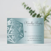 RPG Luxe | Aqua Sheen Fantasy Tabletop Gamer Dice RSVP Karte (Stehend Vorderseite)