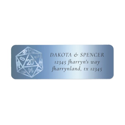 RPG Luxe | Blue Fantasy Tabletop Gameadresse (Vorne)