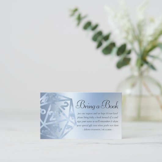 RPG Luxe | Blue Fantasy Tabletop Gamer Baby Book Begleitkarte (Stehend Vorderseite)