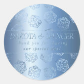 RPG Luxe | Blue Fantasy Tabletop Gamer Custom Runder Aufkleber (Vorderseite)