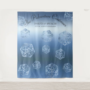 RPG Luxe Blue Fantasy Tabletop Gamer Foto Stand Wandteppich