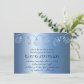 RPG Luxe | Blue Sheen Tabletop Gamer Dice Lights Einladung (Stehend Vorderseite)