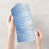 RPG Luxe | Blue Sheen Tabletop Role Player Dice All In One Einladung (Abreißen)