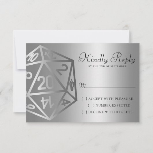 RPG Luxe | Fantasy Sheen Tabletop Retro Gamer Dice RSVP Karte (Vorderseite)