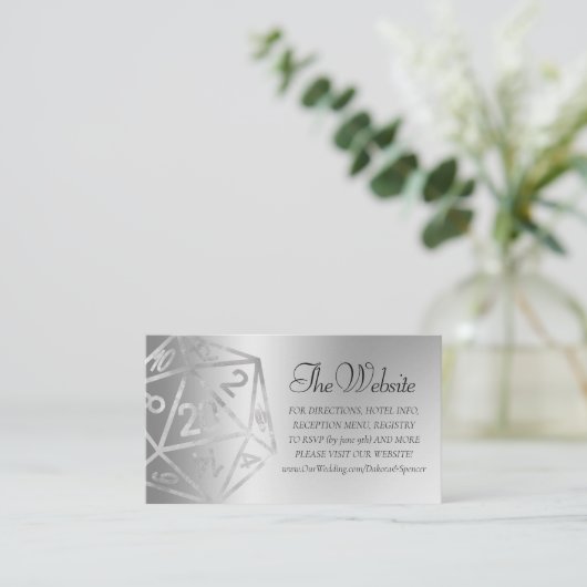 RPG Luxe | Fantasy Tabletop Gamer Event Website Begleitkarte (Stehend Vorderseite)