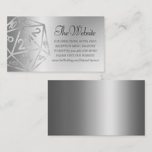 RPG Luxe | Fantasy Tabletop Gamer Event Website Begleitkarte (Vorne/Hinten)