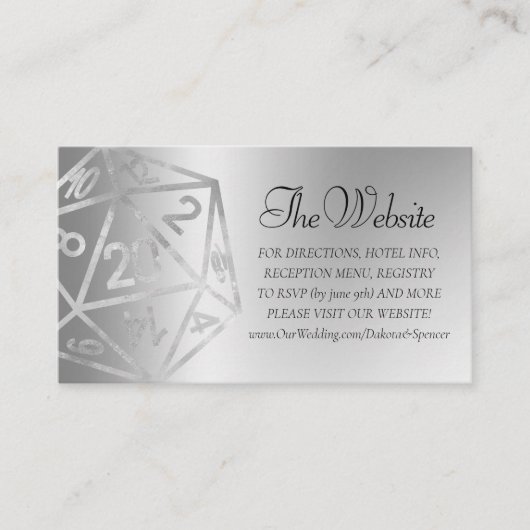 RPG Luxe | Fantasy Tabletop Gamer Event Website Begleitkarte (Vorderseite)