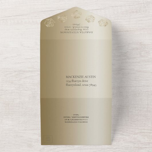 RPG Luxe | Gold Fantasy Tabletop PnP Gamer Entree All In One Einladung (Außenbereich)