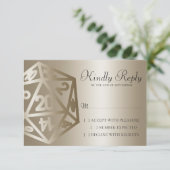 RPG Luxe | Gold Sheen Fantasy Tabletop Gamer Dice RSVP Karte (Stehend Vorderseite)