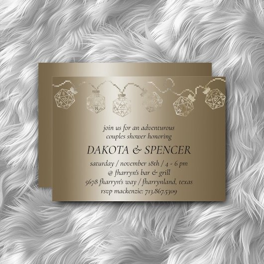 RPG Luxe | Gold Sheen Tabletop Gamer Dice Lights Einladung