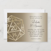 RPG Luxe | Gold Sheen Tabletop Role Player Dice Einladung (Vorderseite)