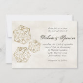 RPG Luxe | Gold Smoke Fantasy Tabletop Gamer Dice Einladung (Vorderseite)